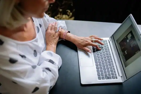 Image of woman attending online mediation Barrow-in-Furness services from Barker Mediation